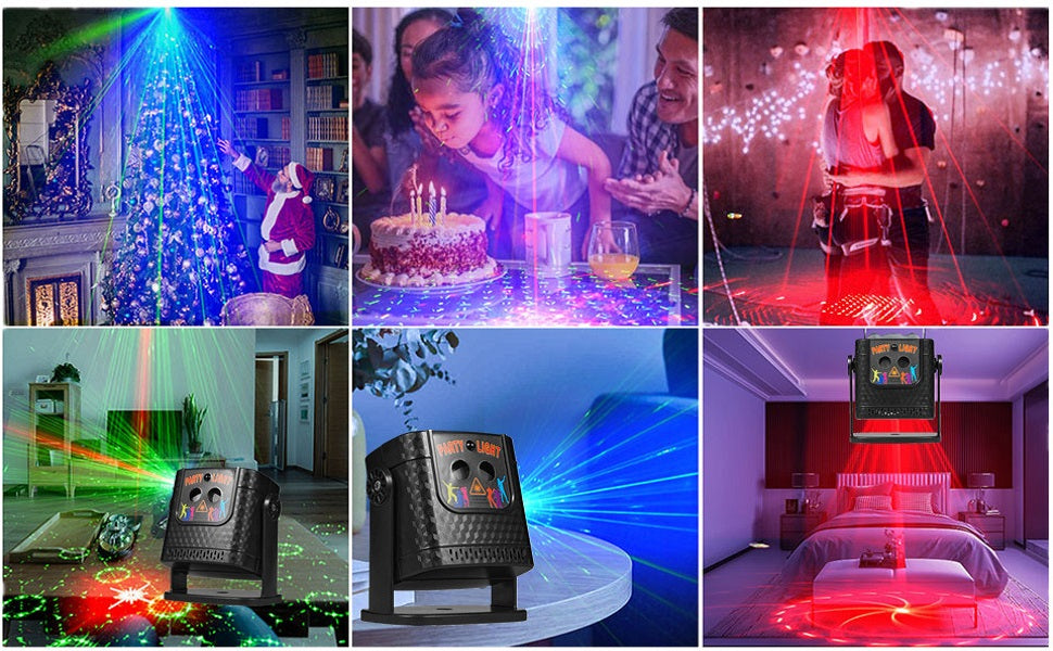 Party Lighting,Dj Disco Lights,stroboscopic Sound Control Laser Lights