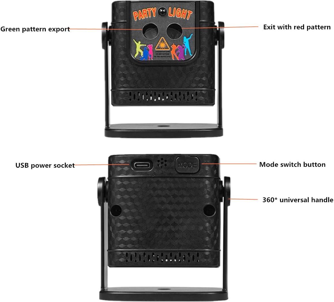 Party Lighting,Dj Disco Lights,stroboscopic Sound Control Laser Lights